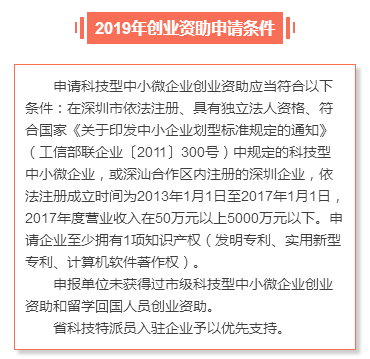 申請(qǐng)深圳市2019年創(chuàng)業(yè)資助需要滿足哪些條件？