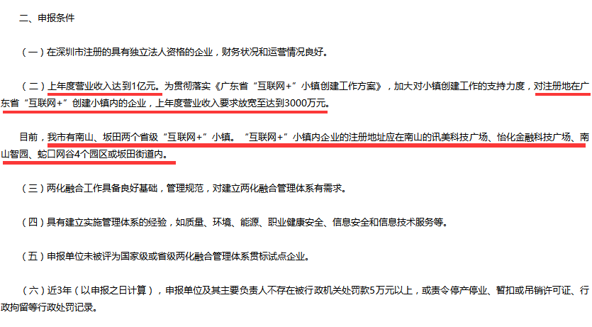這5個地區(qū)的企業(yè)不滿1億要求也可以申請兩化融合貫標試點！